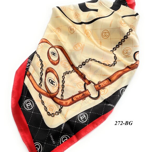 Women’s Silk Satin Square Scarf 36”x36” NWT - Picture 7 of 10